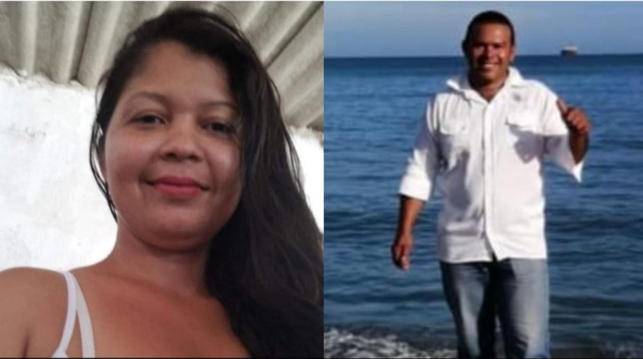 Eyenis Cerchar y su pareja Davinson Narváez. 