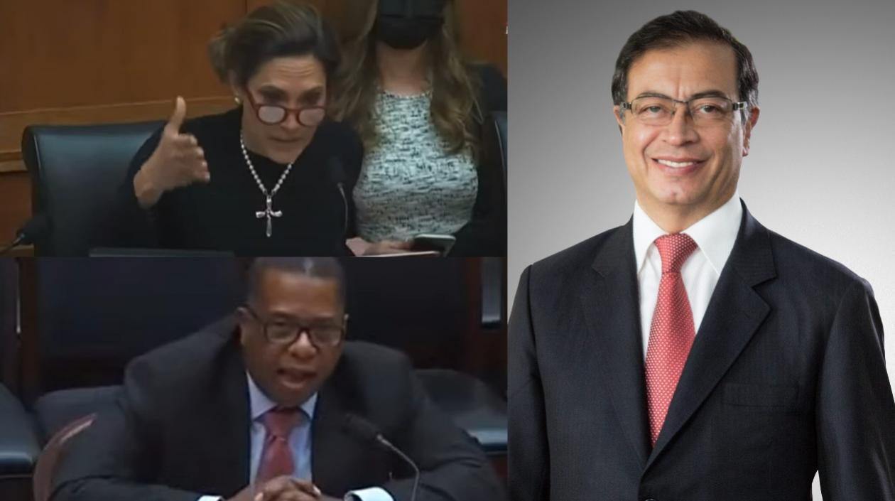 La republicana María Elvira Salazar lanzó fuertes críticas a Gustavo Petro, en la otra foto Brian Nichols.