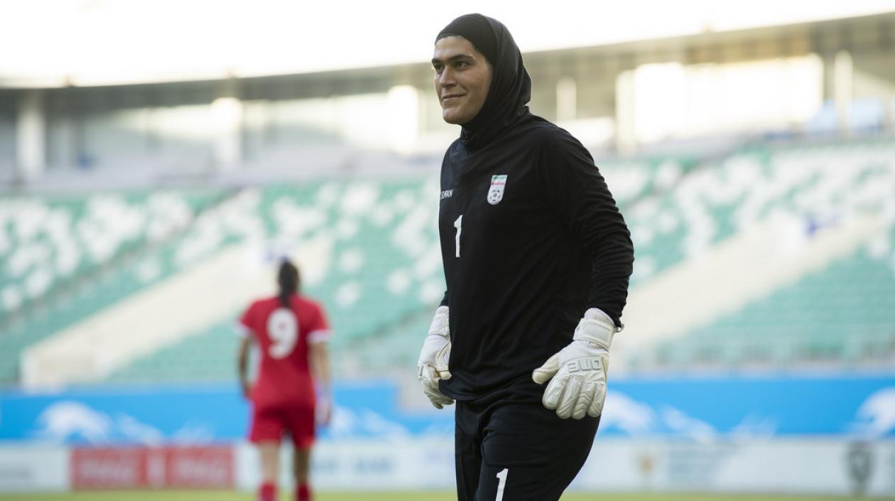 Zohreh Koudaei, portera de la selección femenina de Irán.