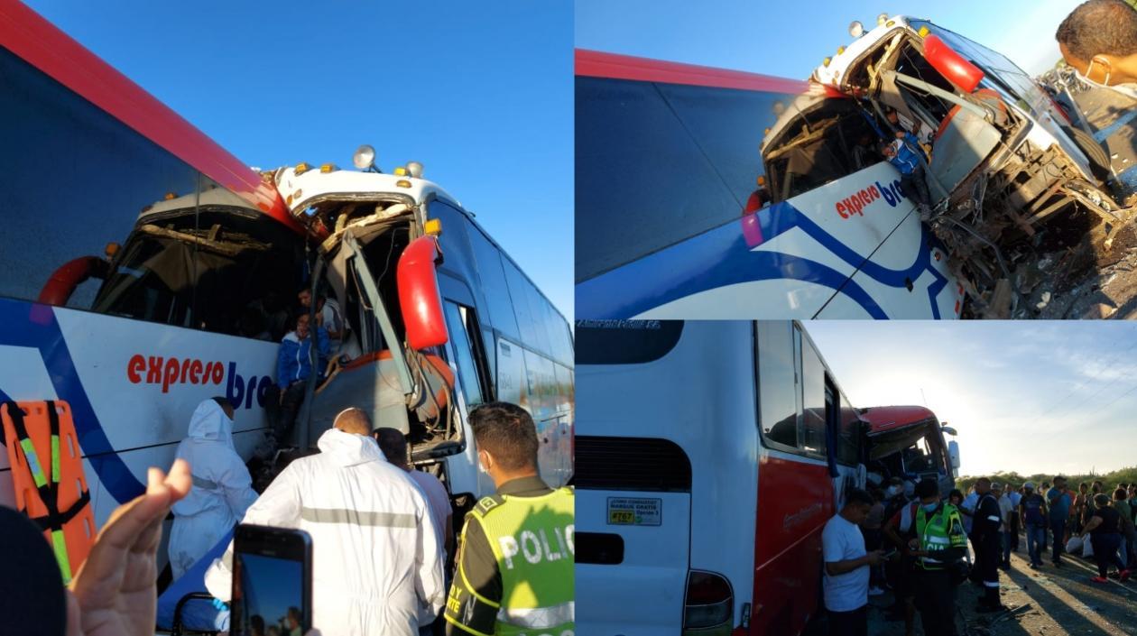 Aspecto del accidente. 