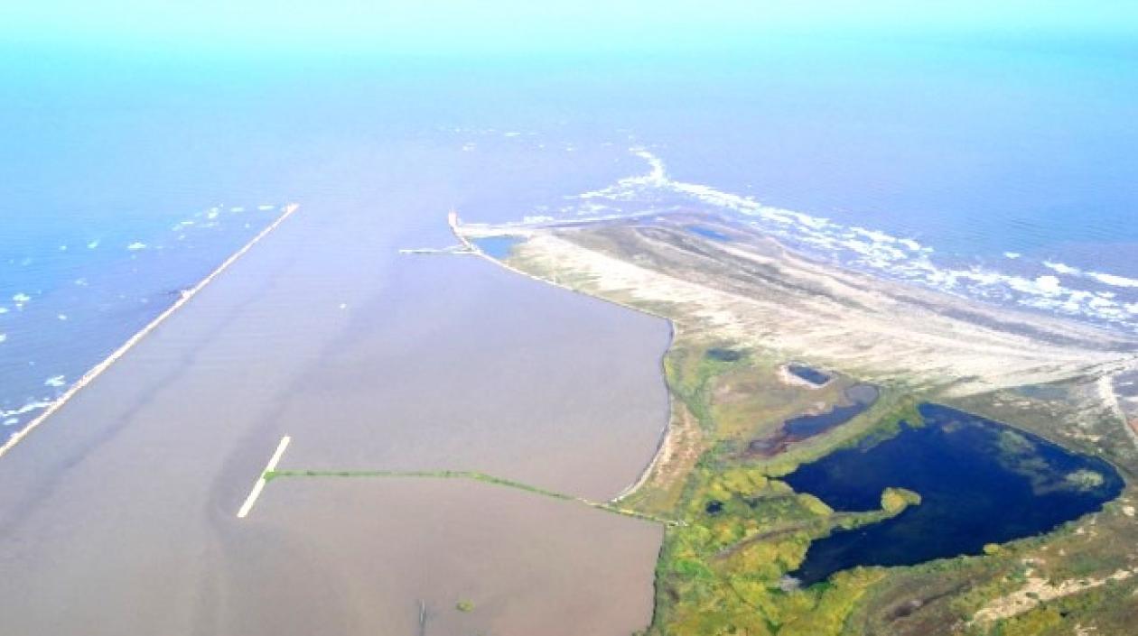 Tramo final del río Magdalena, en el sector de Bocas de Ceniza.