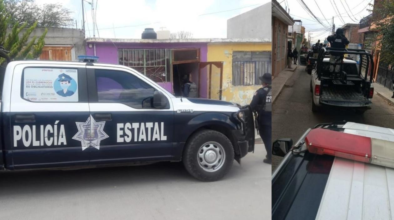 Despliegue policial tras los hallazgos de los cadáveres.