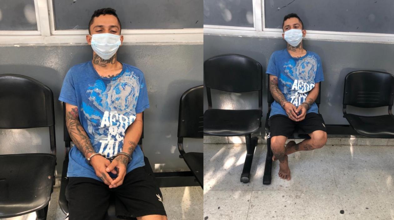 José David Angulo Manjarrez en la URI de la Fiscalía. 