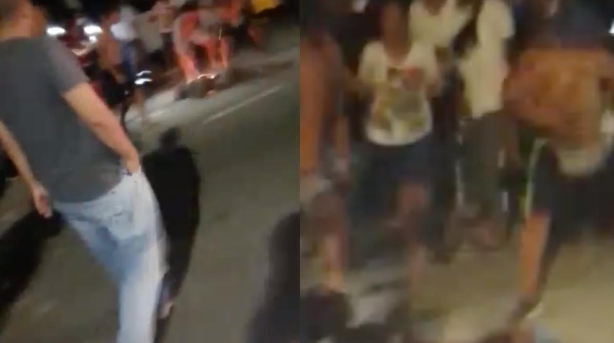 Imágenes del ataque al ciudadano venezolano.