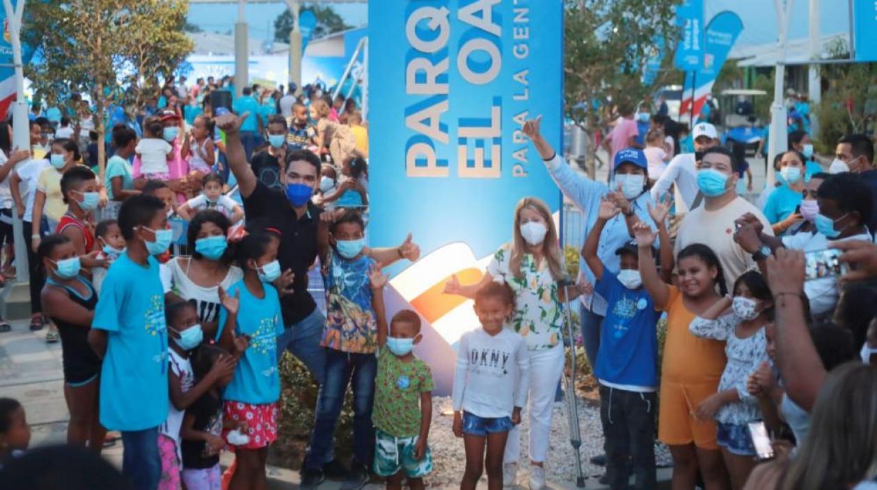 Acto de entrega del parque.