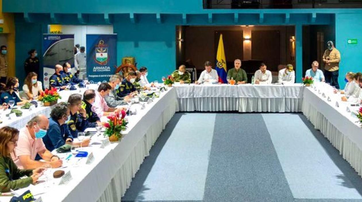 El Presidente Iván Duque durante el lanzamiento de la campaña.