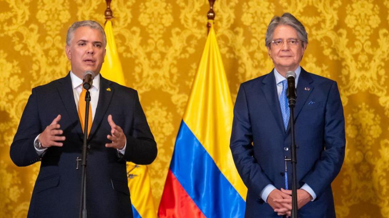 Presidentes de Colombia, Iván Duque, y de Ecuador, Guillermo Lasso.