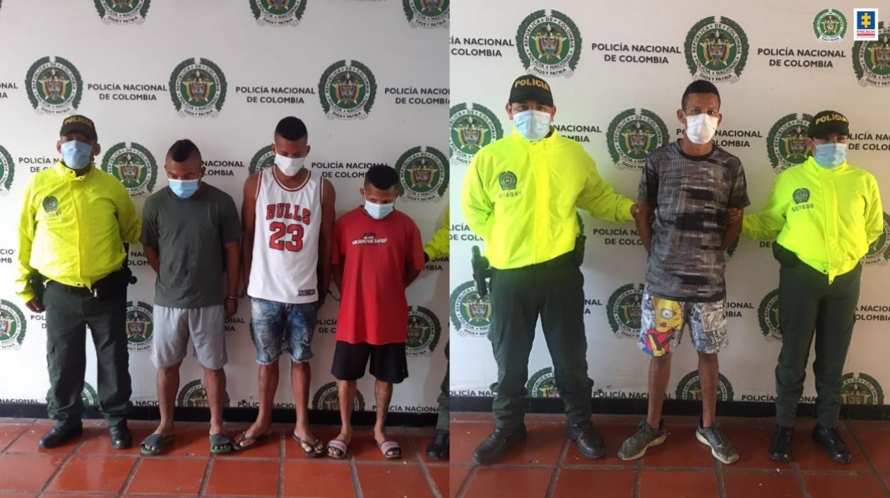 Los cuatros capturados mediante orden judicial por la Policía. 