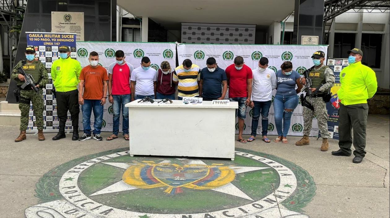 Los capturados fueron dejados a disposición de la Fiscalía. 