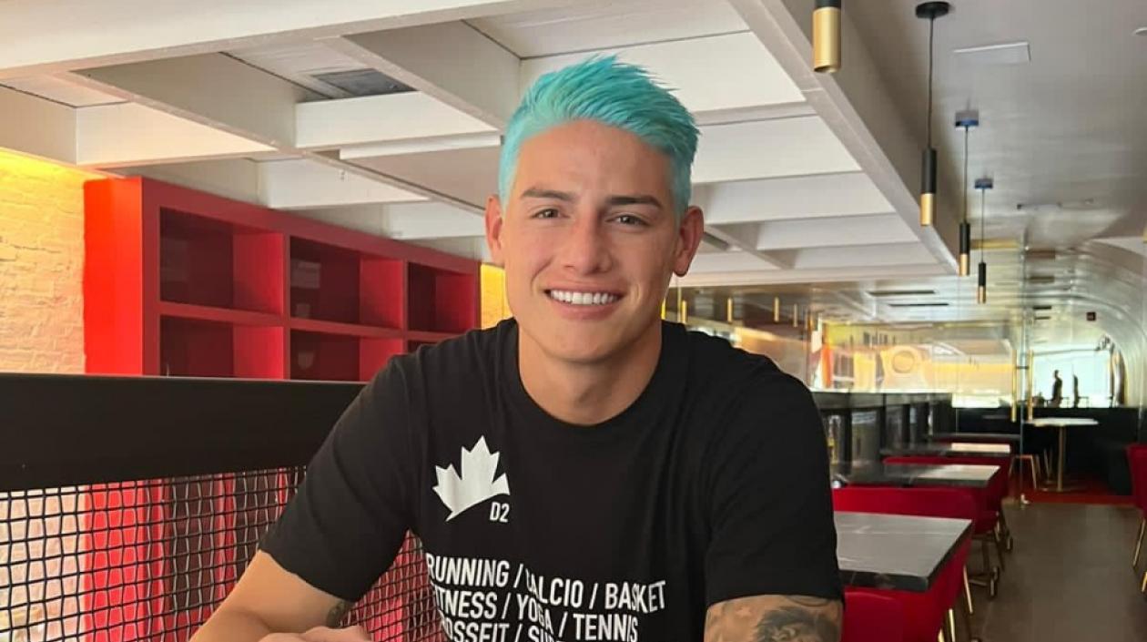 James Rodríguez con su nuevo look