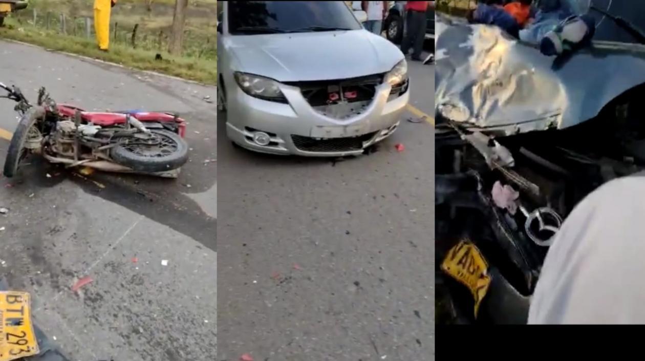 Aspecto del accidente. 