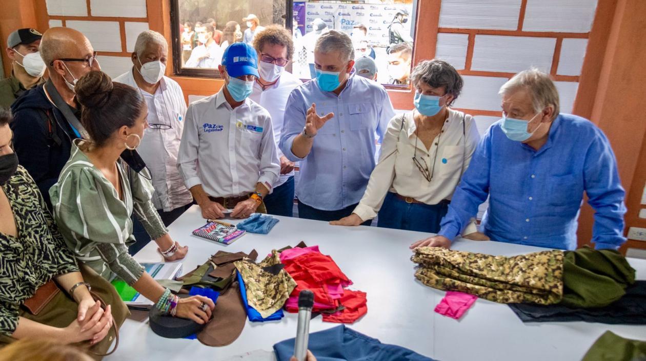 El Presidente de la República, Iván Duque y António Guterres.