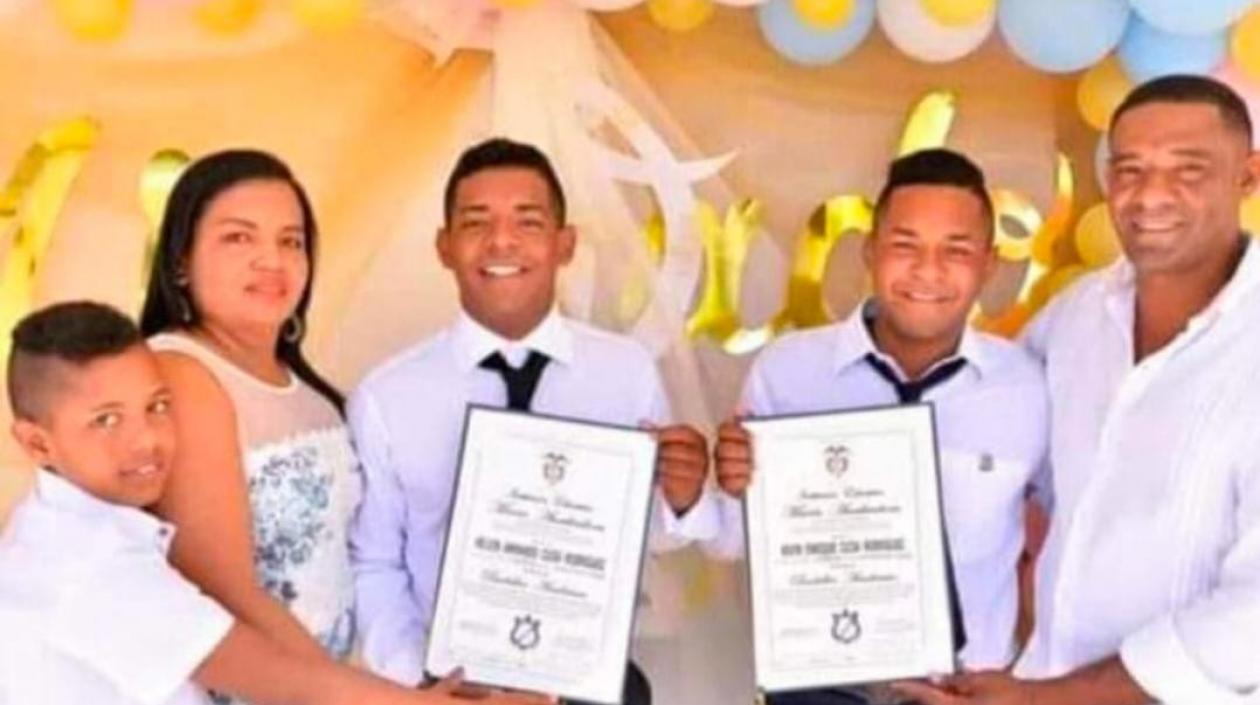 La familia que murió calcinada en el accidente. 