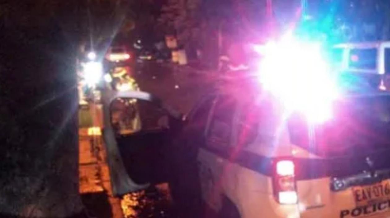 La Policía en el lugar donde ocurrió la balacera. 