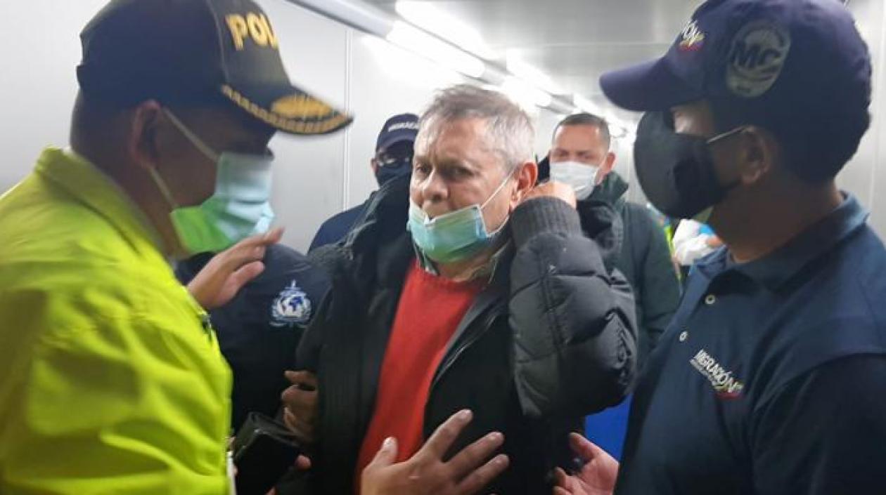 Carlos Mattos tras ser traído desde España. 