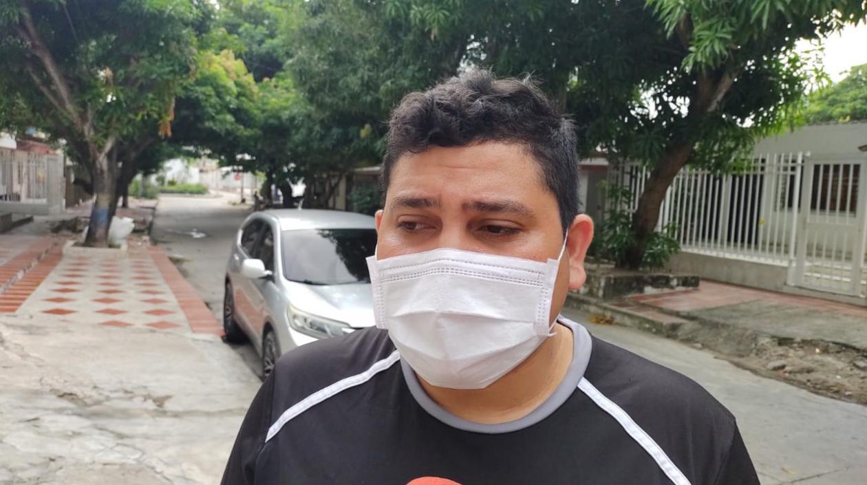 Omar Hernández, familiar de la médica asesinada. 