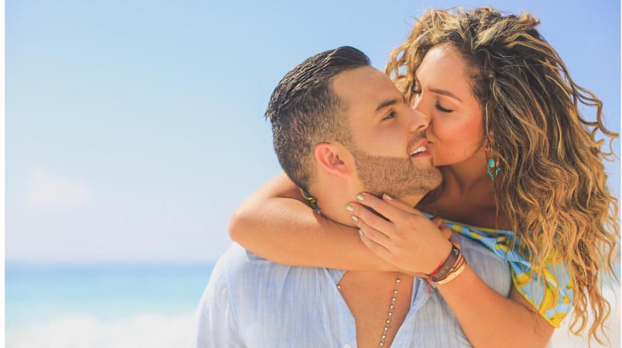 Kimberly Reyes y su esposo Federico Severini.