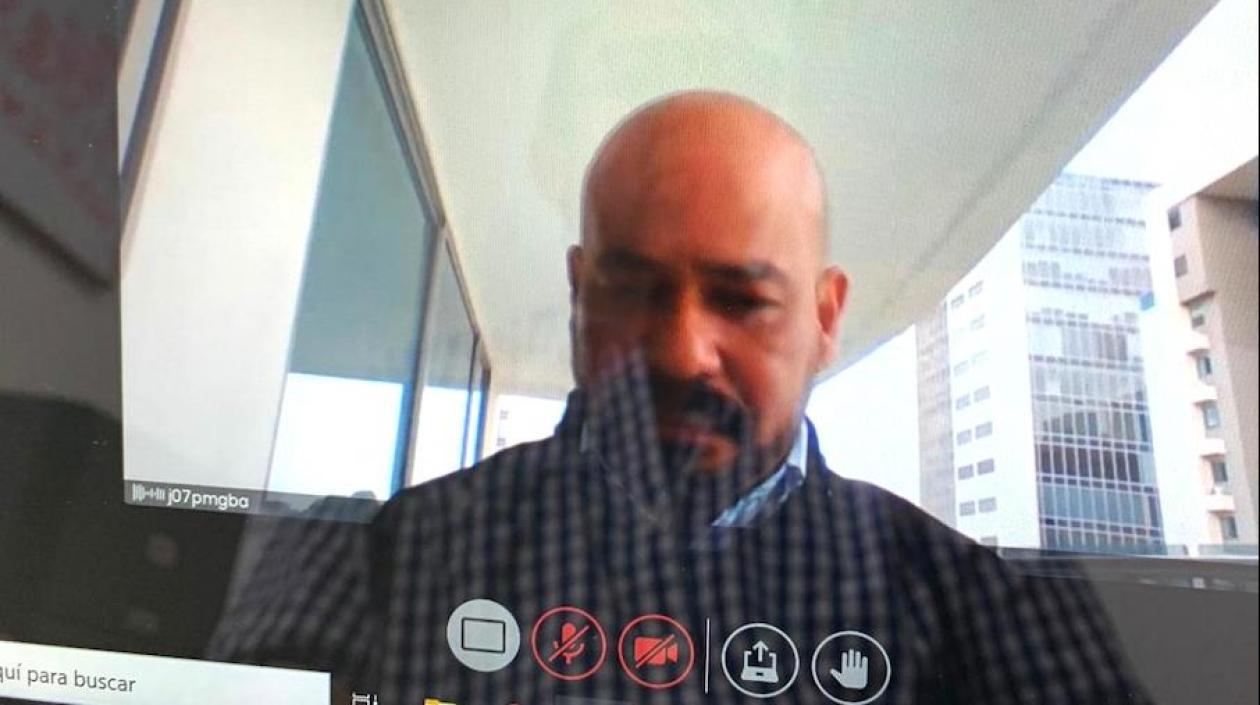 El Juez Camilo Pardo Torres presidiendo la audiencia virtual.