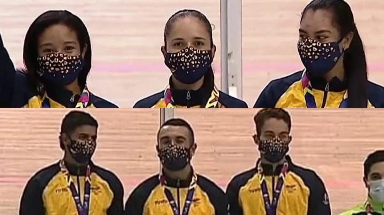 Los medallistas colombianos.