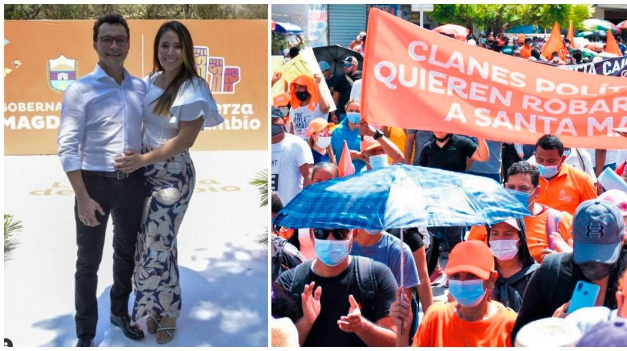 Carlos Caicedo y su esposa Alexandra Yised Palencia Garnica.
