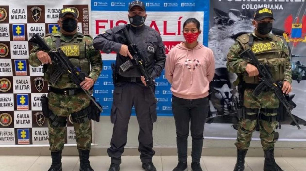 Ana Brigith Tumiña, alias 'Claudia', capturada.