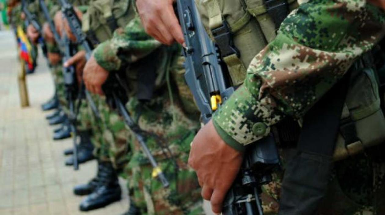 Soldados del Ejército Nacional. 