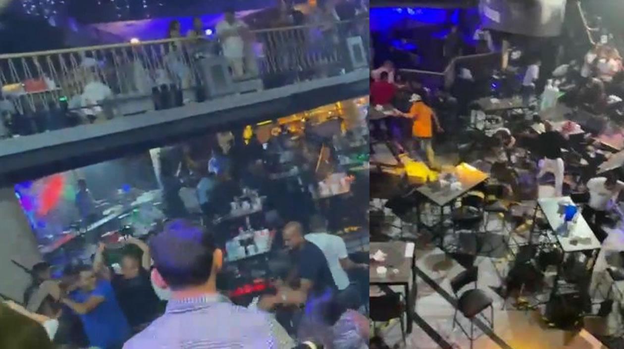 Imágenes de la trifulca.