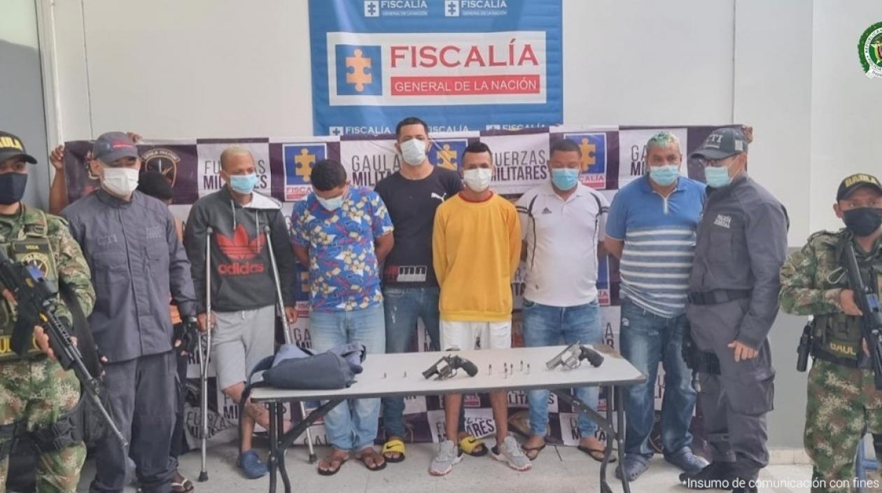 Los presuntos integrantes de la banda 'Los Bronx'. 