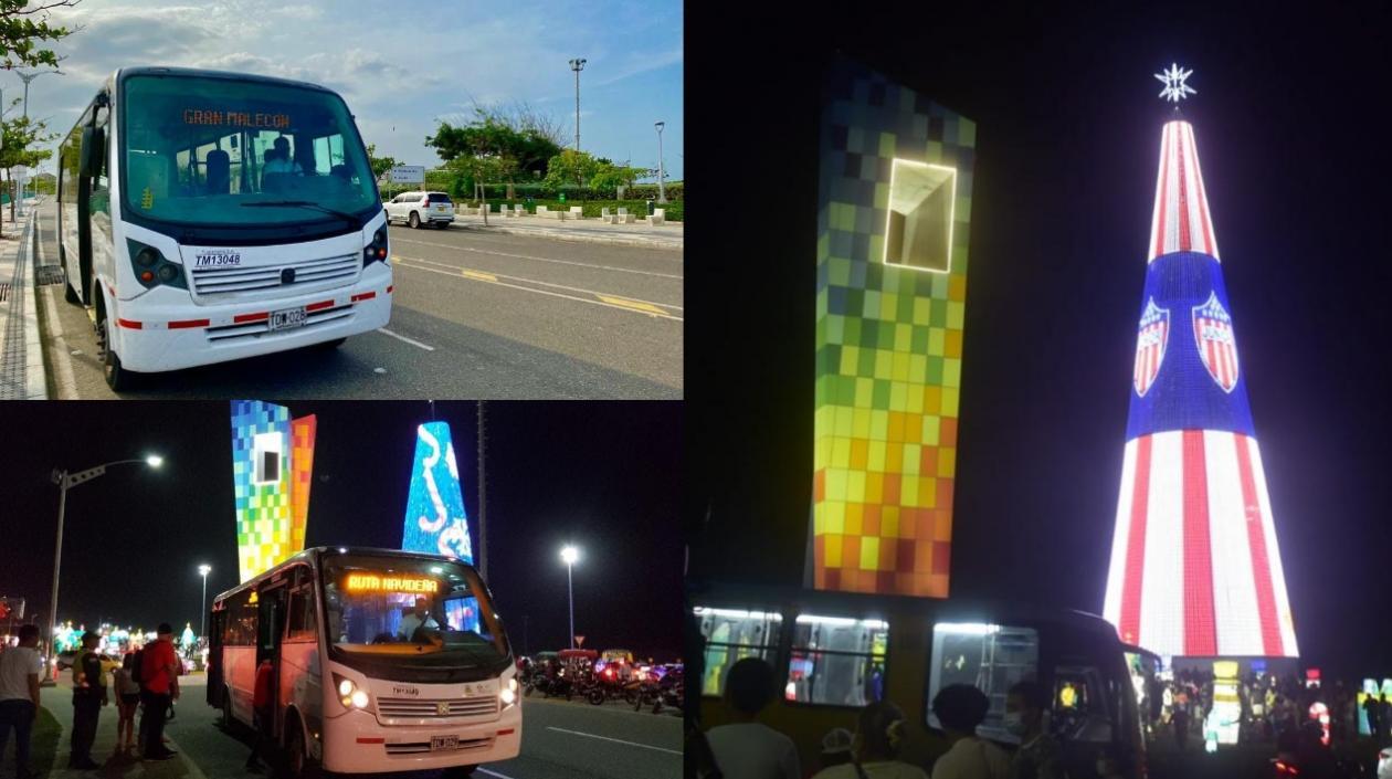 Transmetro llega con la Ruta Navideña al Malecón del Río y a la Ventana al Mundo.