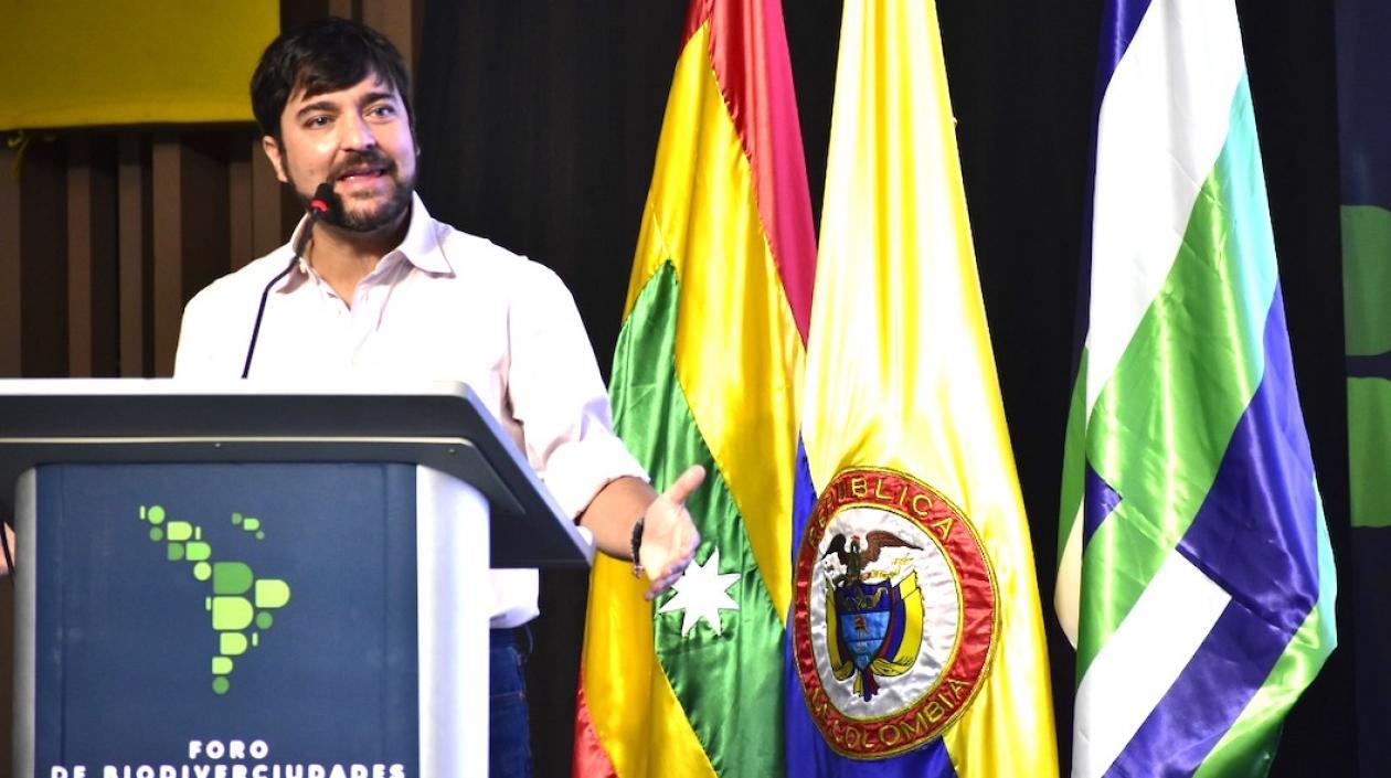 El Alcalde Jaime Pumarejo durante su intervención.