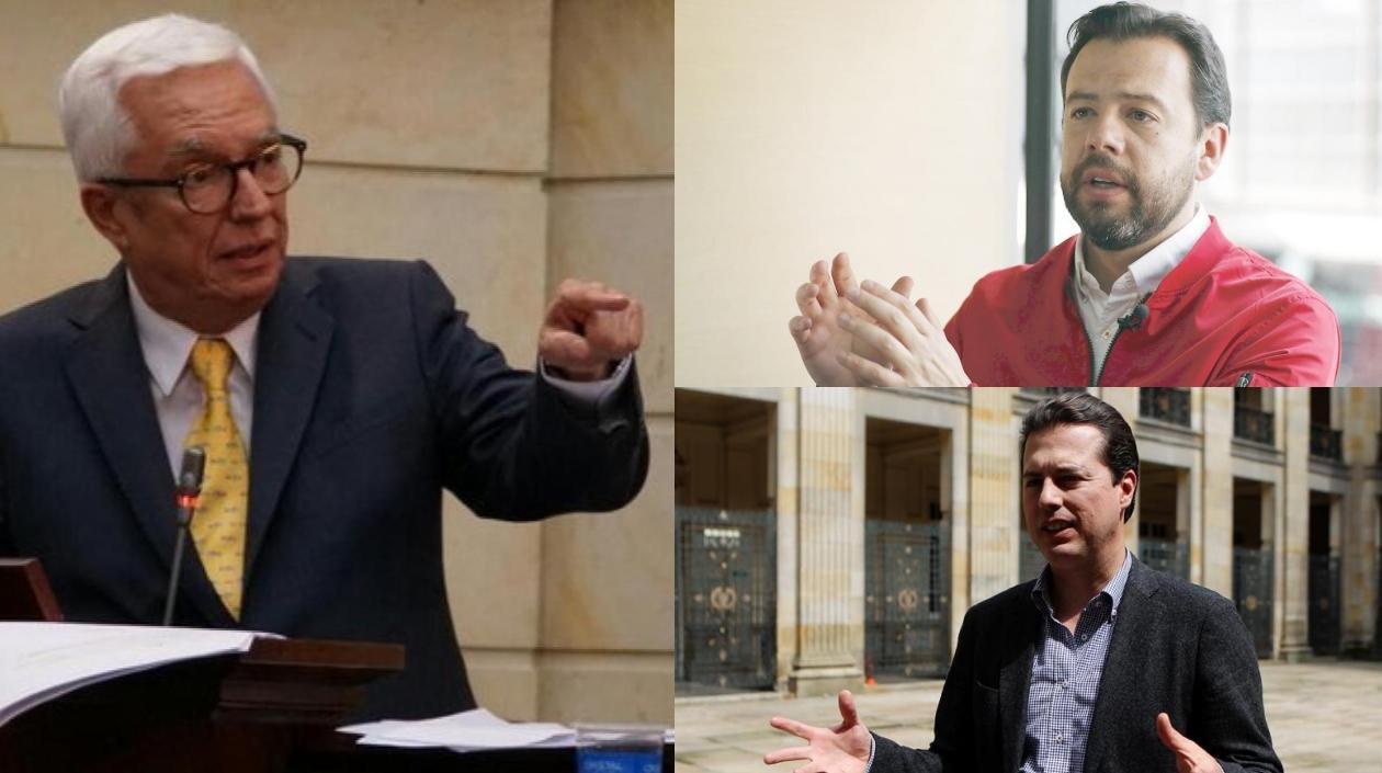 Jorge Robledo, Carlos y Juan Manuel Galán.