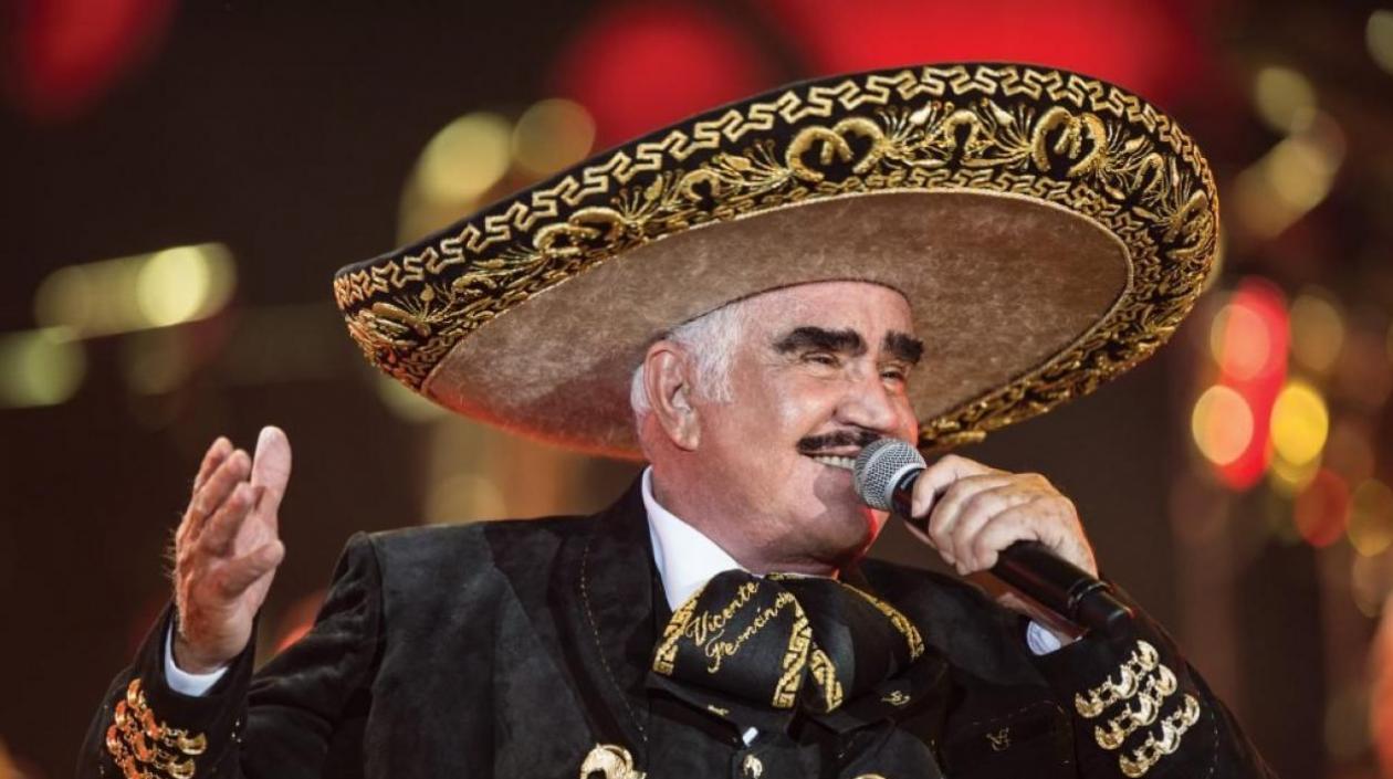 El cantante Vicente Fernández.