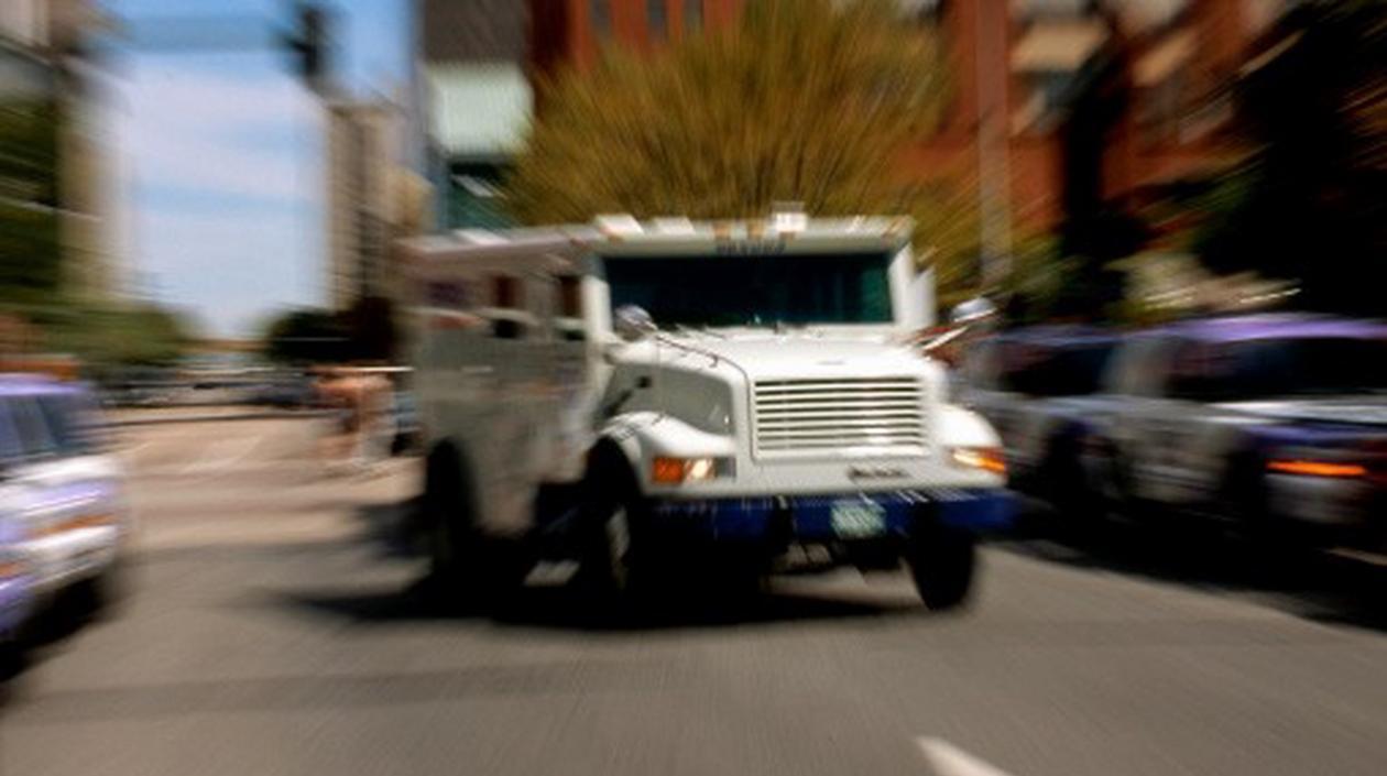 Camión transportador de valores. 