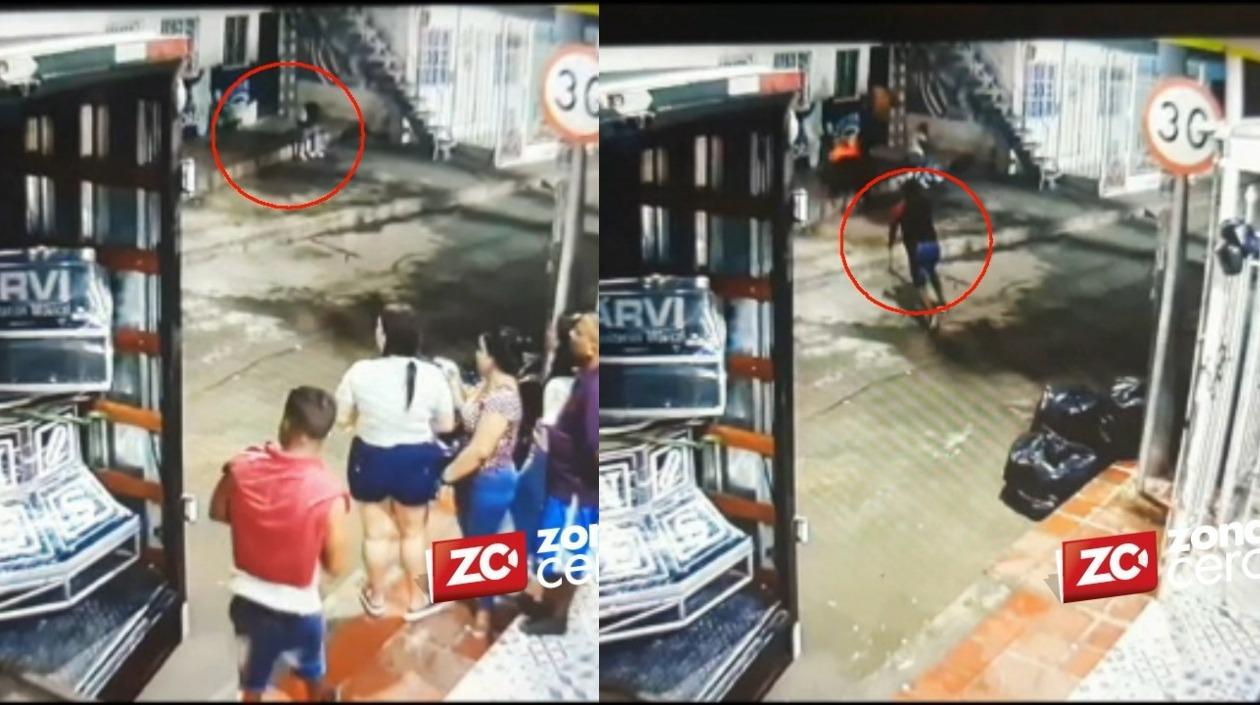 Momento en que ocurrió el ataque a bala en Carrizal. 