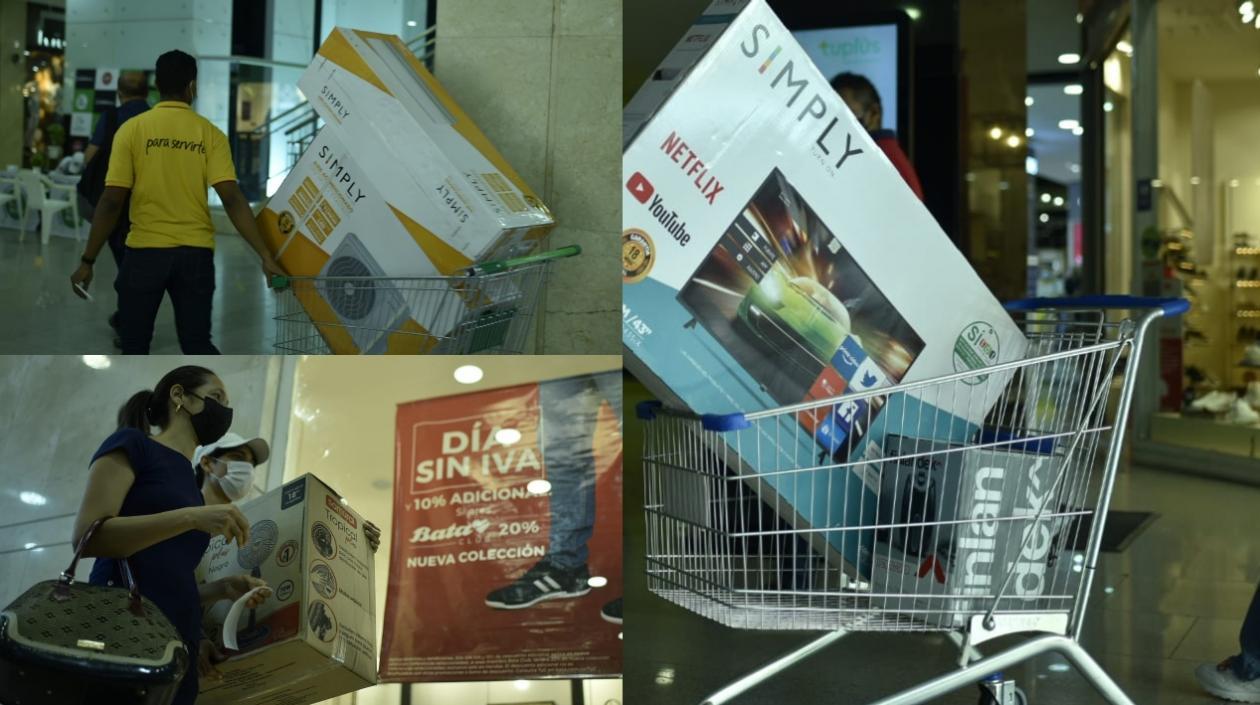 Imágenes del segundo día sin IVA en Barranquilla.