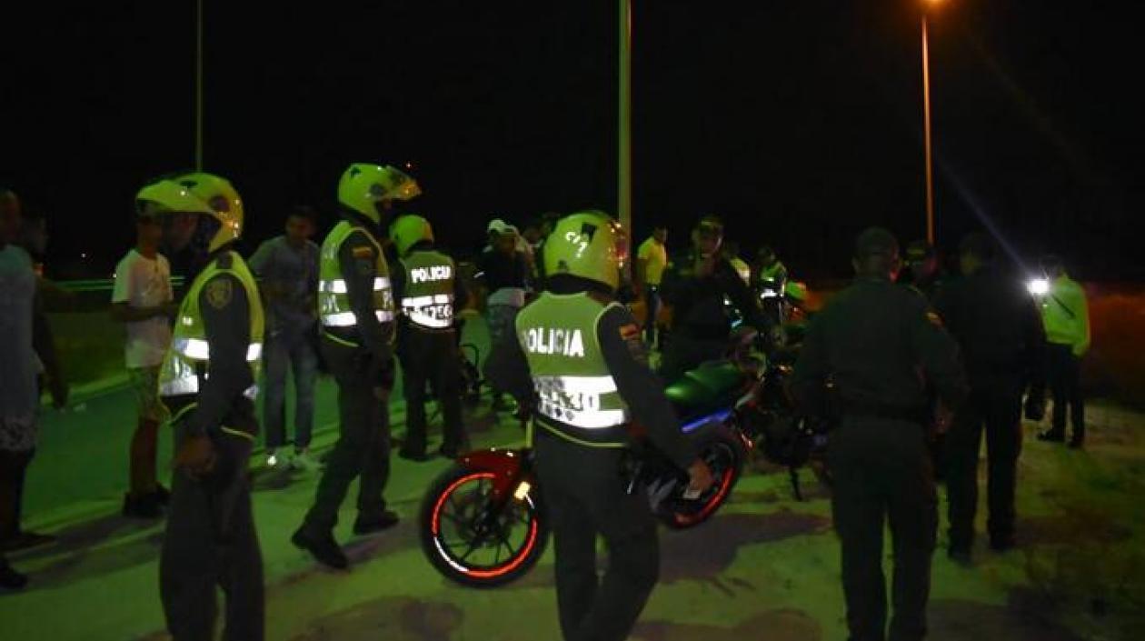 Operativo de la Policía. 