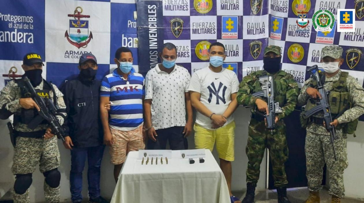 Las capturas fueron realizadas por la Armada, Ejército y CTI. 