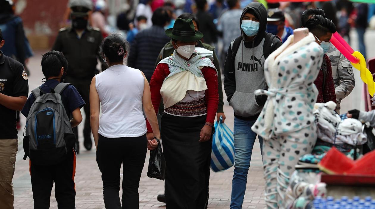 Una calle de Quito, Ecuador. 