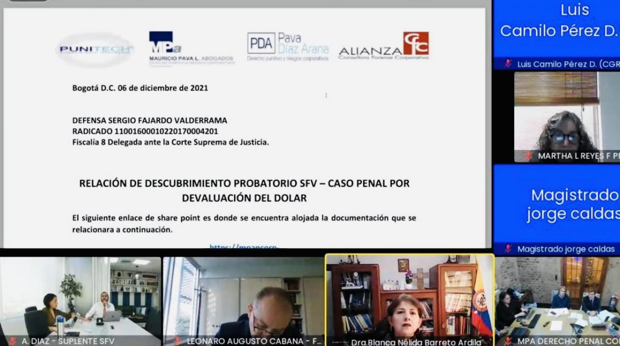 Audiencia sobre Sergio Fajardo.