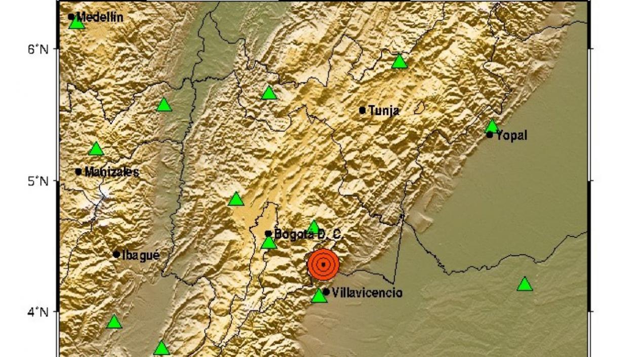 Epicentro fue en El Calvario, Meta.