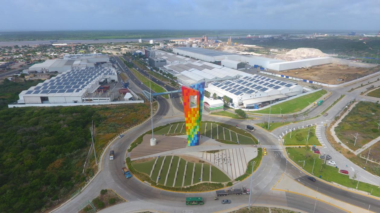 Imagen aérea de la planta de Tecnoglass.