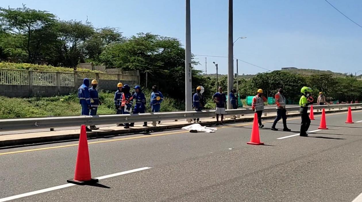 La persona murió en el mismo lugar del accidente. 