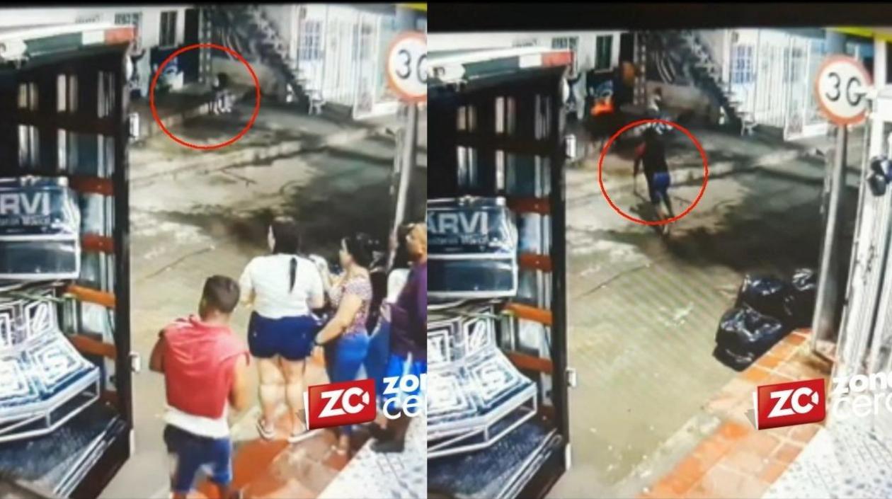 Los hechos donde ocurrió la riña quedó grabado en una cámara de seguridad. 