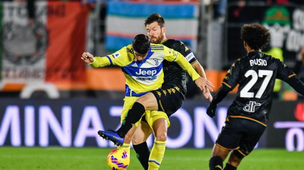 Álvaro Morata, en acción del partido. 