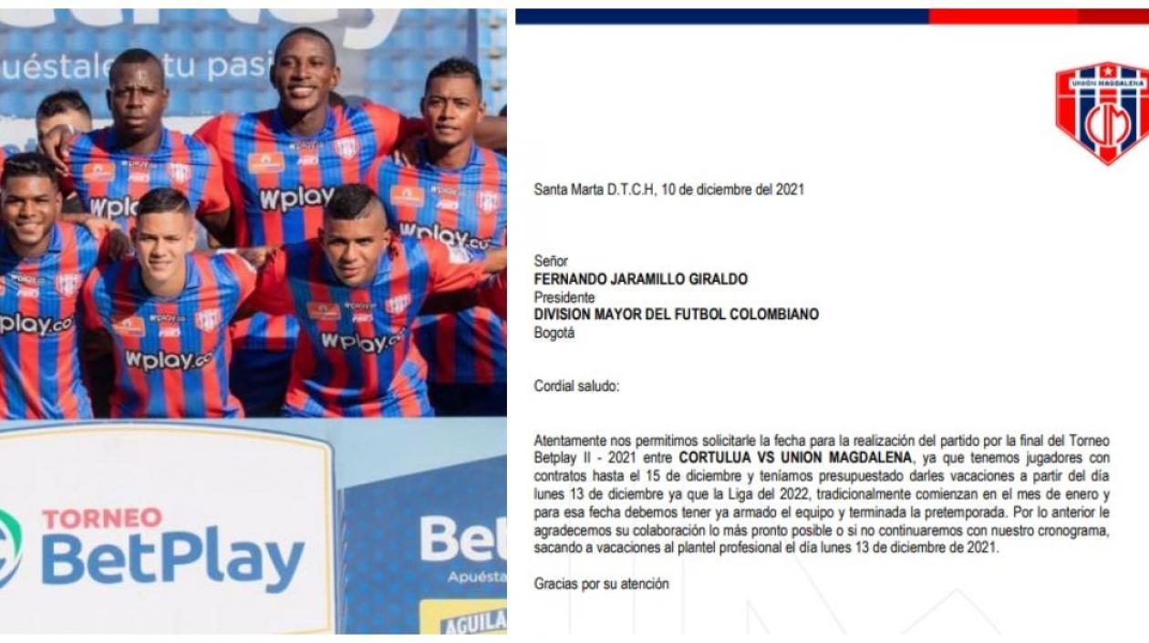 Carta del Unión Magdalena.