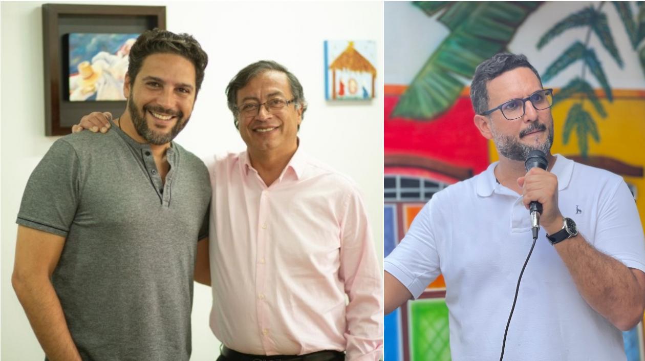 Agmeth Escaf y Gustavo Petro, en la otra foto Miguel Ángel Del Río.