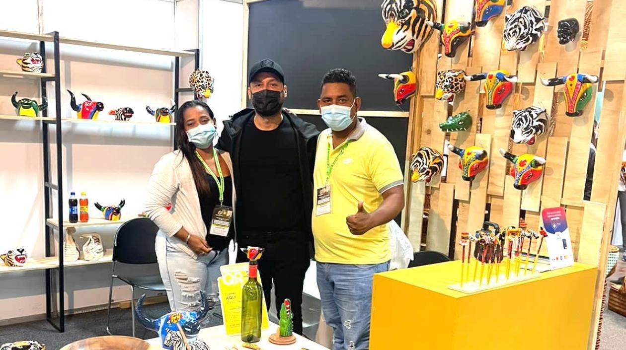 Artesanías de Galapa exhibidas en Bogotá.