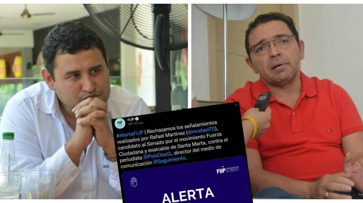 La FLIP se pronunció por los ataques infundados de Rafael Martínez (der) a Polo Díaz Granados (izq), director de Seguimiento.co.