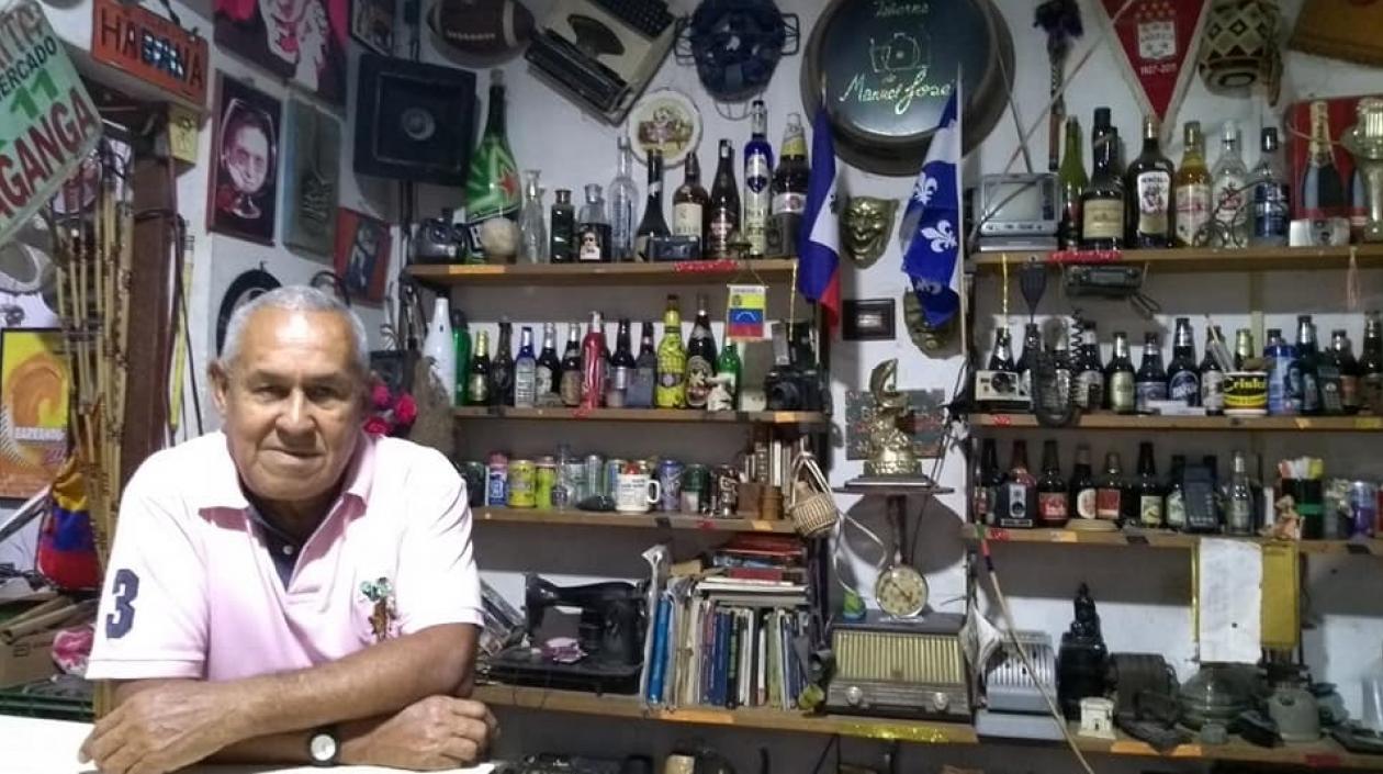 Manuel José Bermúdez, 'Manuelito', en su negocio. 