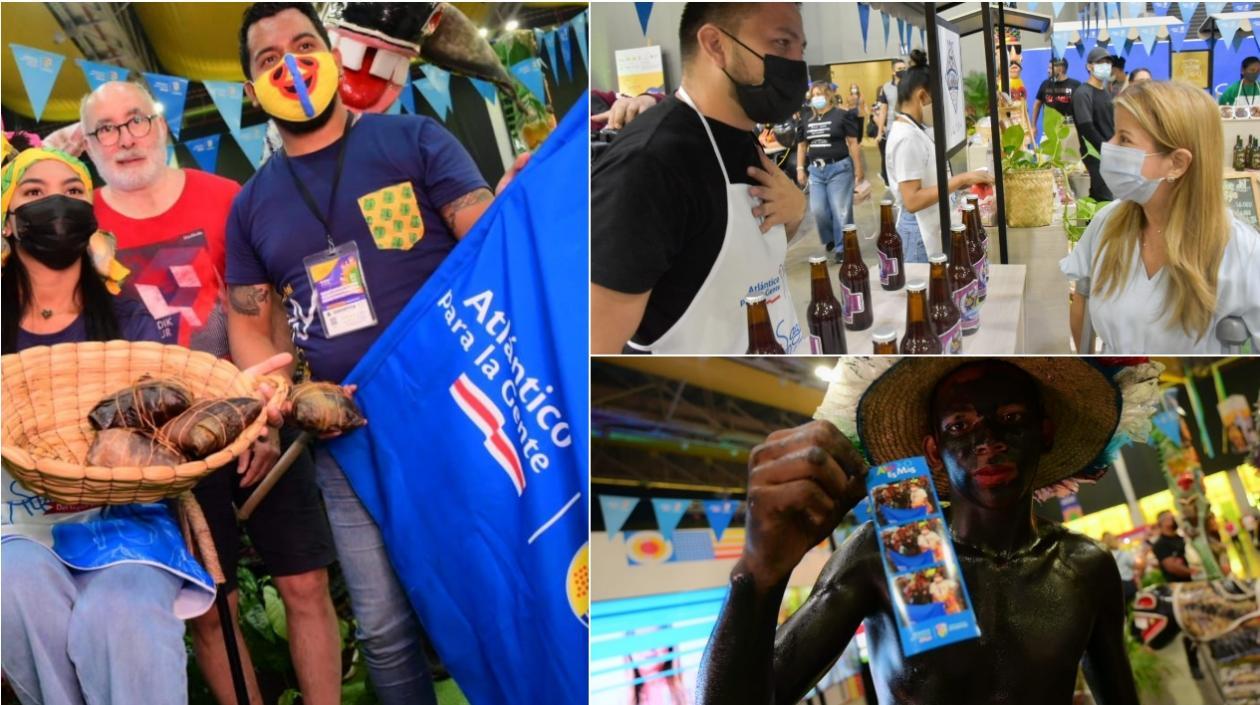 En el último día de la feria Sabor Barranquilla, la gobernadora Elsa Noguera visitó el stand del Atlántico en el Centro de Eventos Puerta de Oro.